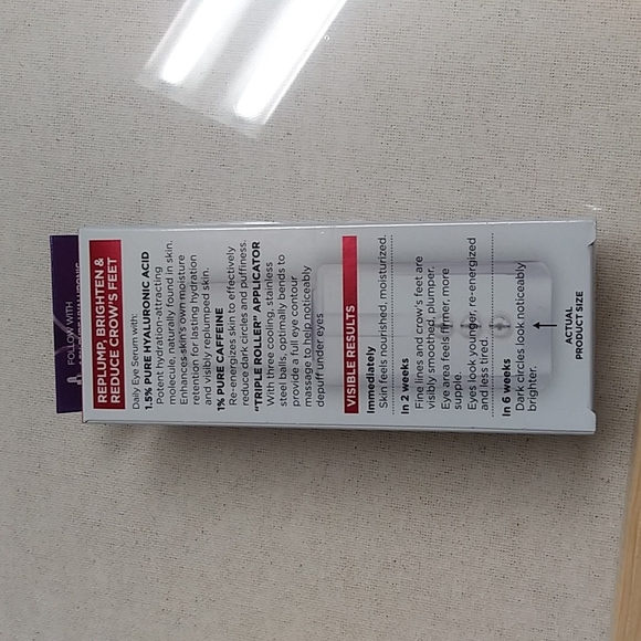 NIB L'OREAL REVITALIFT HYALURONIC ACID EYE SERUM WITH CAFFEINE - Picture 3 of 6